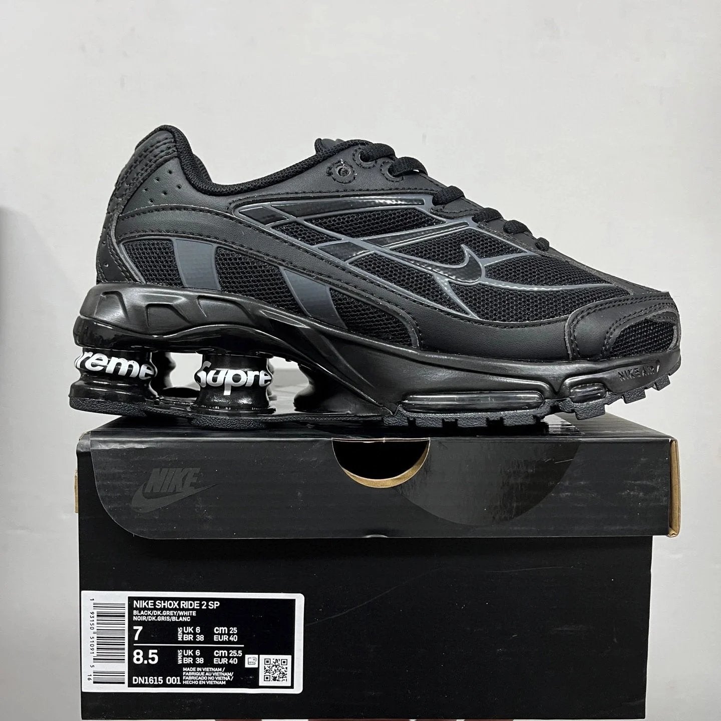 Supreme x Nike Shox Ride 2 'Black'