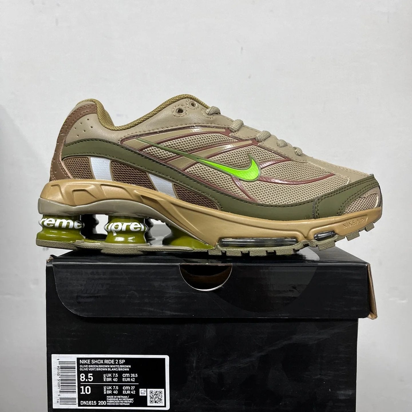 Supreme x Nike Shox Ride 2 'Neutral Olive'